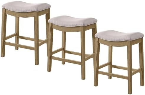 ROME + OAK Parker 26 Inch Counter Stool, Backless Saddle by ROMEOAK