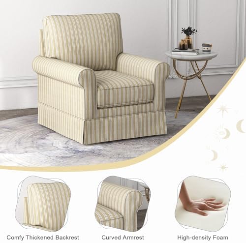 INZOY Swivel Accent Chair Set of 2, Mid Century Modern Reading Chair, - Image 5