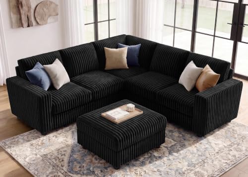 HONBAY Corduroy Sectional Sofa by HONBAY