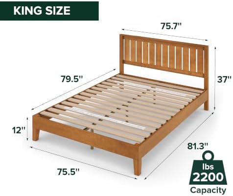 Zinus Alexis Deluxe Wood Platform Bed Frame - Image 2