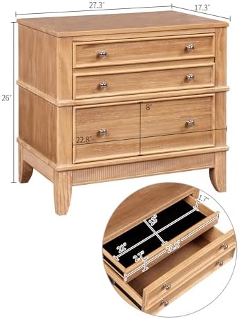 LUMISOL Solid Wood Nightstand - Image 2