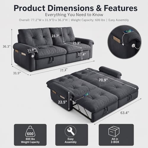 Queen Sleeper Sofa Bed - Image 2