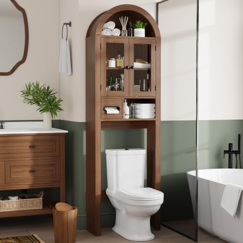 Arched Over the Toilet Storage Cabinet by Nivisre