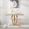 Henf 47in Faux Marble Console Table by Henf