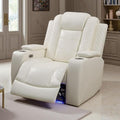 Power Recliner Chair Set, Leather Reclining Sectional Couch by Toseslo
