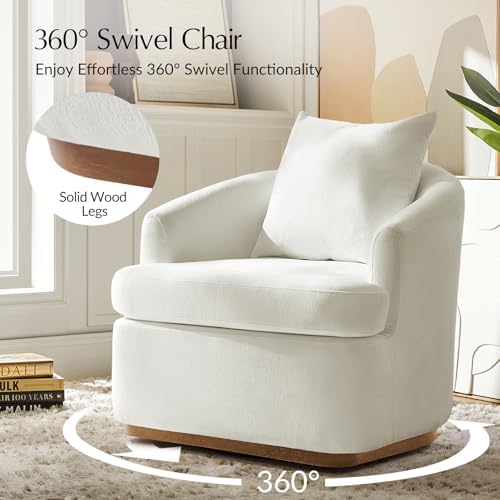 HULALA HOME Modern Swivel Accent Chair - Image 3