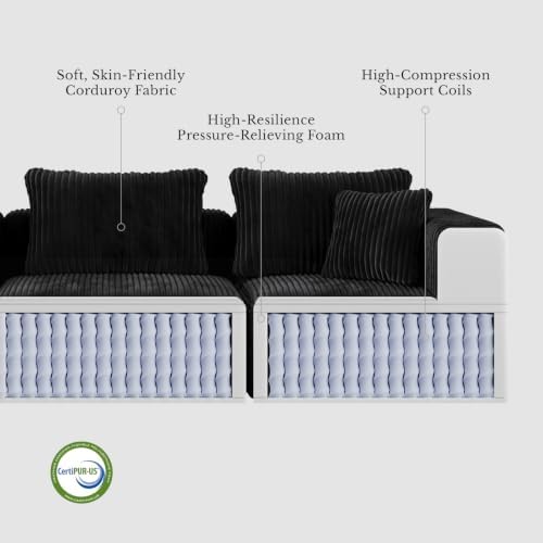 Maywish Modular Boneless Couch 70 Inch, Sectional Loveseat - Image 4