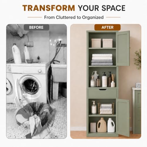 Walsunny Tall Bathroom Storage Cabinet - Image 5