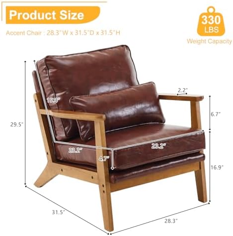 Karl home Mid-Century Lounge Accent Chair - Image 2