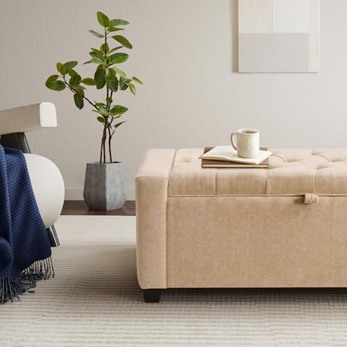 GRAINELL 42.13” Storage Ottoman Bench, Upholstered Tufted Bedroom Bench - Image 4