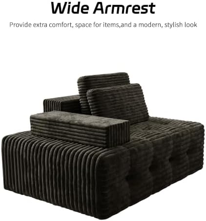 110" Modular Cloud Sofa, Oversized Corduroy Couch - Image 3