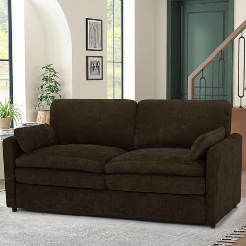 69” Chenille Love seat Sofa w/Arm Pillows by ACMEASE