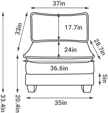 VINGLI Cloud Teddy White Middle Single Chair - Image 2