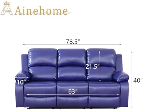 A Ainehome Living Room Furniture Set Leather Recliner Sofa Set Loveseat Chair - Image 2