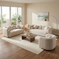 69.29" Curved Sofa Set, 2 Loveseats & Accent Chair by Alyncasa