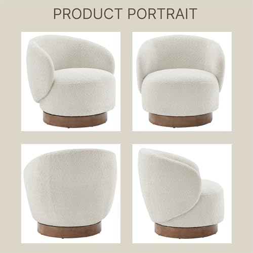 KISLOT Swivel Barrel Accent Chair, Performance Fabric - Image 6