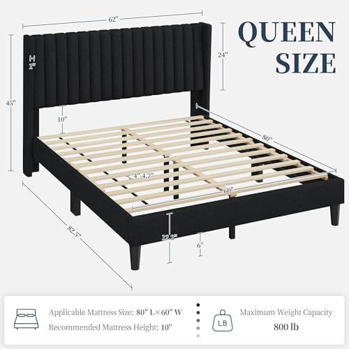 Yaheetech Queen Bed Frame with Headboard - Image 2