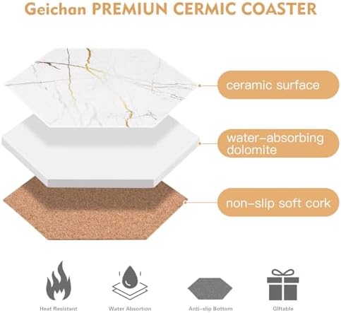 Marble Coasters for Drinks Absorbent - Image 4