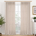 YoungsTex Linen Curtains 90 Inch Length 2 Panels by YoungsTex