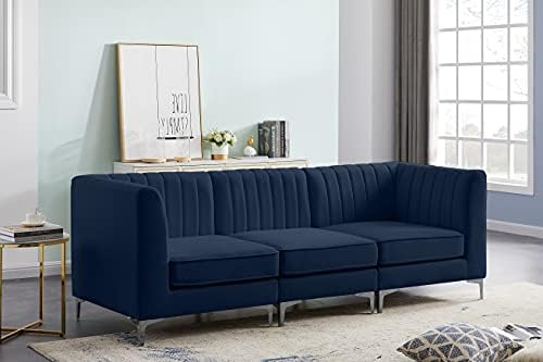Meridian Furniture 604Navy-S93 Alina Collection Modern | Contemporary Navy - Image 6
