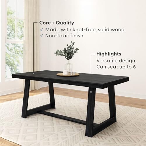 Plank+Beam Classic 72 Inch Dining Table, Rectangular - Image 4