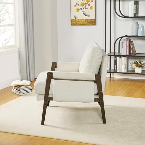 Roundhill Furniture Kelly Mid-Century Modern Accent Armchair - Image 4