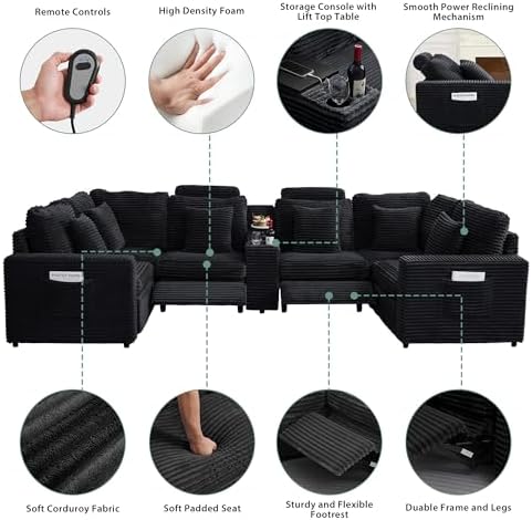 RARZOE Oversized Modular Sectional Sofa, 6-Seater U-Shaped - Image 4