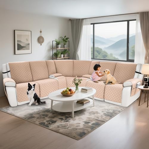 Waterproof Sectional Reclining Couch Covers L Shaped Recliner Sectional Sofa - Image 2