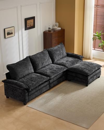 Karl home 122" 3-Seat L-Shaped Sectional Couch by Karlhome