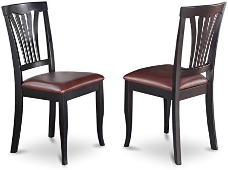 East West Furniture ANAV3-BLK-LC 3 Piece Dining Room Furniture Set Contains a - Image 6