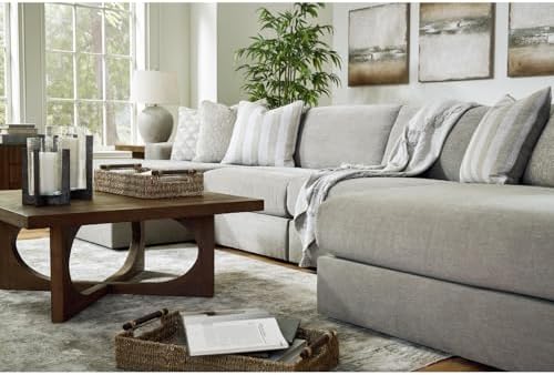 Signature Design by Ashley Modular Double Chaise Sectional, Ash Gray - Image 3