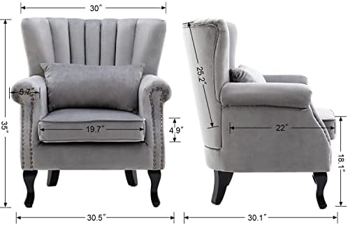 Velvet Accent Chairs Set of 2 - Image 3