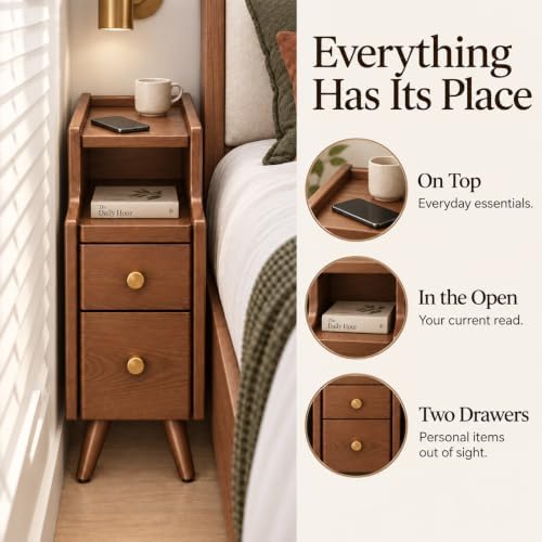 AQIMUELE Narrow Nightstand - Image 4