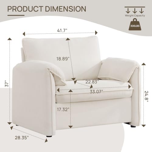 Oversized Accent Chair, Comfy Reading Chair, Armchair - Image 2