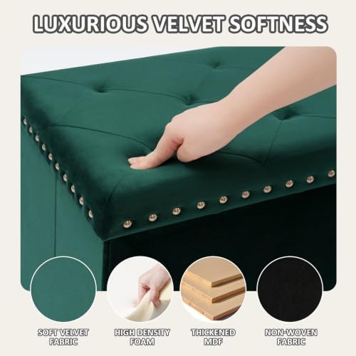 PINPLUS Folding Storage Ottoman Bench - Image 6