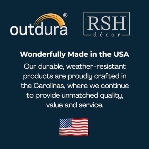 RSH DECOR: Outdura Foam Chair Cushions Set of 2 | 22" x 22" x 2" | All-Weather - Image 5