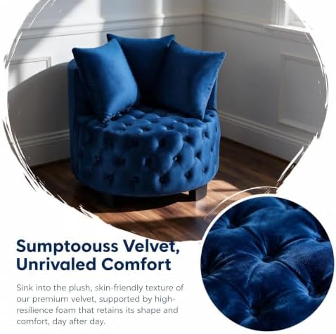 Velvet Accent Lounge Chair - Image 4