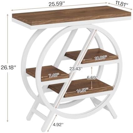 Tribesigns End Table for Living Room, 3-Tier Narrow Side Table - Image 2