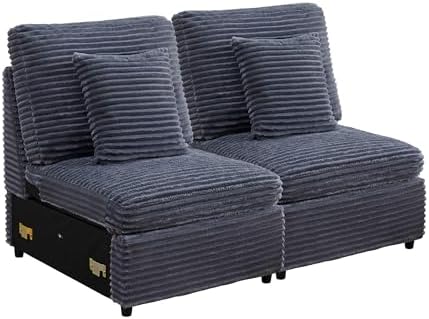 ORRD Modern Middle Armless Sofa Seat Set of 2 by ORRD