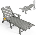 Ciokea Outdoor Chaise Lounge Chair, HDPE Patio Lounge Chair by CIOKEA
