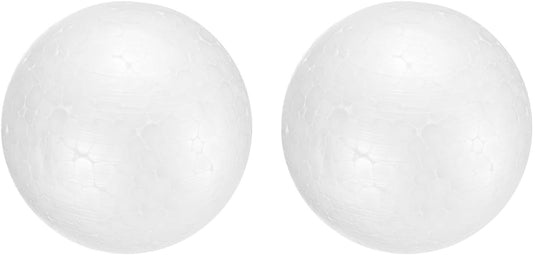 uxcell 2 Pcs White Foam Balls, 3.1 Inch Polystyrene Craft Foam Balls Solid Round Ball for Art, Household, DIY, Party Decorations