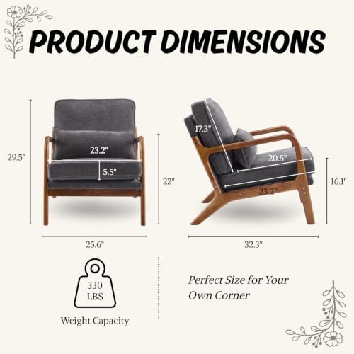 Karl home Mid-Century Modern Accent Reading Chair - Image 2
