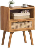 Lerliuo Rattan Nightstand, Side Table by Lerliuo