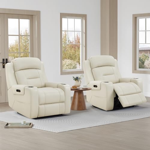 Watson & Whitely Oversized Genuine Leather Power Recliner Chair - Image 2