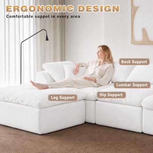 110" Boneless Cloud Couch Sectional - Image 3
