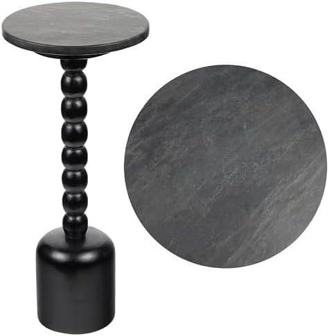 JONATHAN Y Turner 24.5" Round Marble Mango Wood Drink Table by JONATHANY