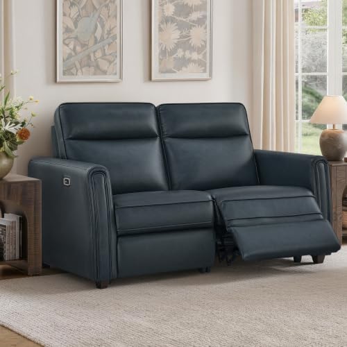 KISLOT Zero Wall Power Loveseat Recliner Sofa, Wall Hugger Faux Leather by Kislot