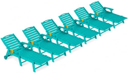 Ciokea Lounge Chair Outdoor Set of 6, Oversized Chaise Lounge Chair by Ciokea