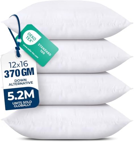 Utopia Bedding Throw Pillows, Decorative 12x16 Pillow Inserts by UTOPIABEDDING