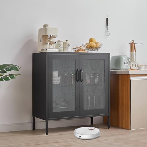 Buffet Cabinet, Modern Industrial Style Sideboard Buffet Cabinet, - Image 2